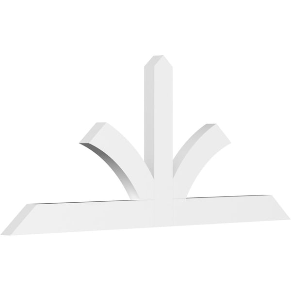 Ekena Millwork Richland Architectural Grade PVC Gable Bracket, 60"W x 25"H x 2"D x 4"F, 10/12 Pitch GBP060X25X0204RIC00 - main